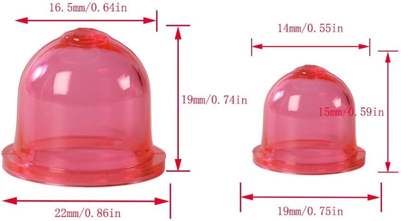 ZHRANXZ 188-12-1Small Primer Bulb 0057003 0057004 Big Primer Bulb for 2 Cycle Small Engine String Trimmer Weed Eater Chainsaw Leaf Blower Replace - Image 2
